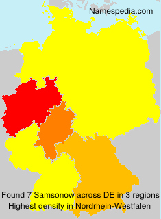 Surname Samsonow in Germany Surname Samsonow in Germany