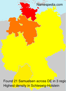 Surname Samuelsen in Germany Surname Samuelsen in Germany