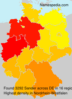 Surname Sander in Germany Surname Sander in Germany