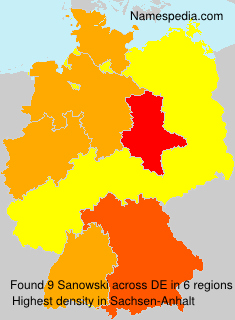 Surname Sanowski in Germany Surname Sanowski in Germany