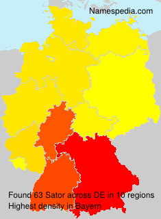 Surname Sator in Germany Surname Sator in Germany
