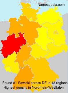 Surname Sawicki in Germany Surname Sawicki in Germany