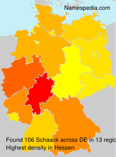 Surname Schaack in Germany Surname Schaack in Germany