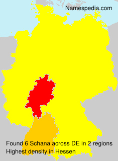 Surname Schana in Germany Surname Schana in Germany