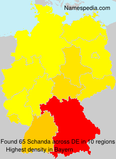 Surname Schanda in Germany Surname Schanda in Germany