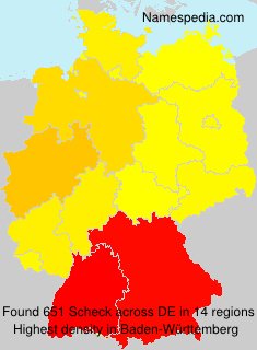 Surname Scheck in Germany Surname Scheck in Germany