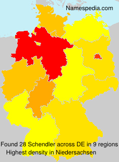 Surname Schendler in Germany Surname Schendler in Germany