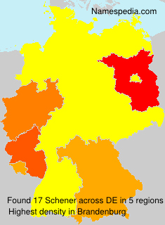 Surname Schener in Germany Surname Schener in Germany