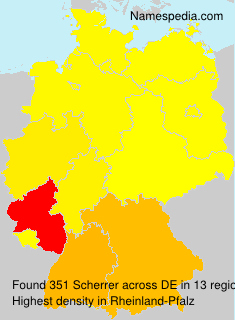 Surname Scherrer in Germany Surname Scherrer in Germany
