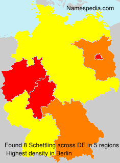 Surname Schettling in Germany Surname Schettling in Germany