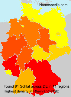 Surname Schlaf in Germany Surname Schlaf in Germany