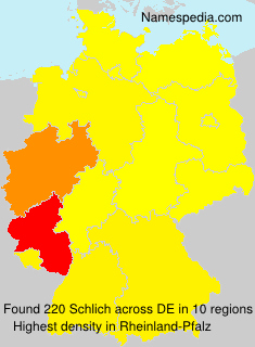 Surname Schlich in Germany Surname Schlich in Germany