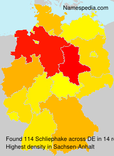 Surname Schliephake in Germany Surname Schliephake in Germany