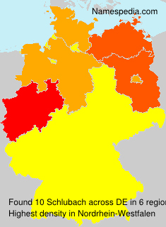Surname Schlubach in Germany Surname Schlubach in Germany