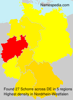 Surname Schorre in Germany Surname Schorre in Germany