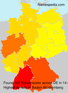 Surname Schulmeister in Germany