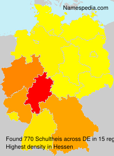 Surname Schultheis in Germany
