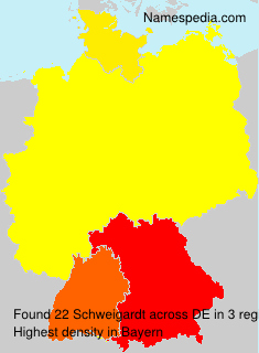 Surname Schweigardt in Germany Surname Schweigardt in Germany