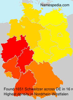 Surname Schweitzer in Germany Surname Schweitzer in Germany