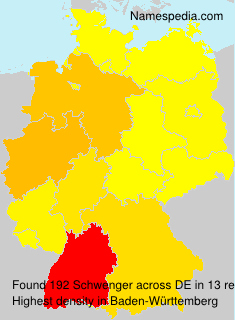 Surname Schwenger in Germany Surname Schwenger in Germany