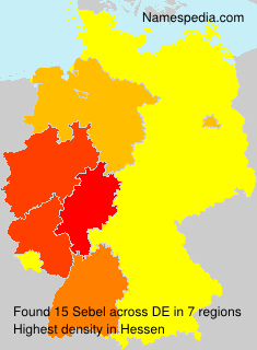 Surname Sebel in Germany Surname Sebel in Germany
