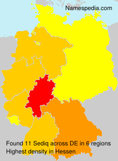 Surname Sediq in Germany Surname Sediq in Germany