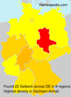Surname Seibeck in Germany Surname Seibeck in Germany
