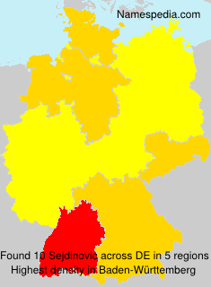 Surname Sejdinovic in Germany Surname Sejdinovic in Germany