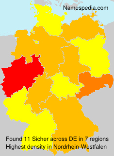 Surname Sicher in Germany Surname Sicher in Germany