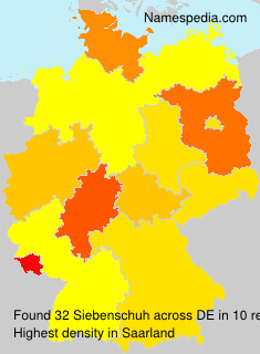 Surname Siebenschuh in Germany Surname Siebenschuh in Germany