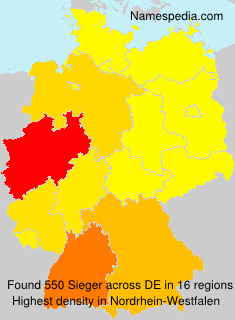 Surname Sieger in Germany Surname Sieger in Germany