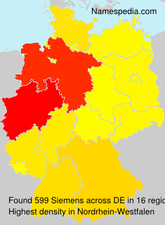 Surname Siemens in Germany Surname Siemens in Germany