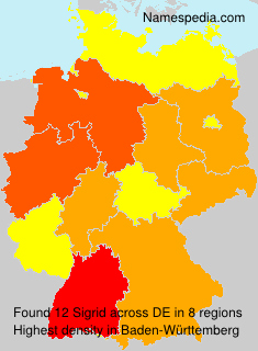 Surname Sigrid in Germany Surname Sigrid in Germany