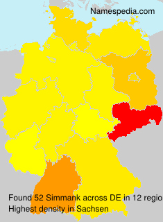 Surname Simmank in Germany Surname Simmank in Germany