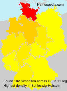 Surname Simonsen in Germany Surname Simonsen in Germany
