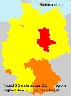 Surname Simula in Germany Surname Simula in Germany