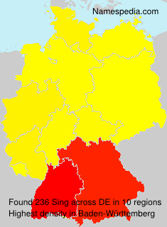 Surname Sing in Germany Surname Sing in Germany