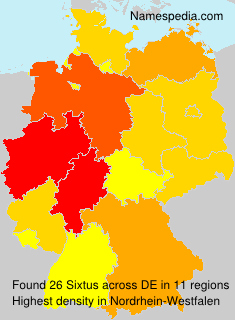Surname Sixtus in Germany Surname Sixtus in Germany