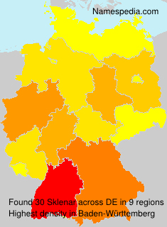 Surname Sklenar in Germany Surname Sklenar in Germany