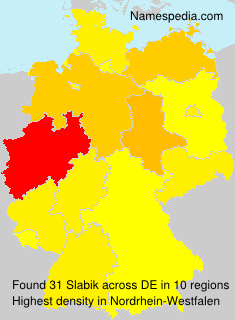 Surname Slabik in Germany Surname Slabik in Germany
