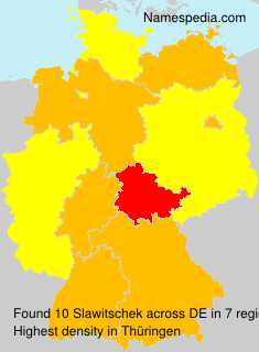 Surname Slawitschek in Germany Surname Slawitschek in Germany