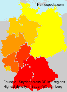 Surname Snyder in Germany Surname Snyder in Germany