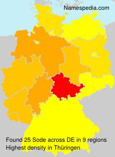 Surname Sode in Germany Surname Sode in Germany