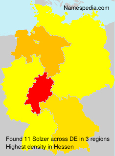 Surname Solzer in Germany Surname Solzer in Germany