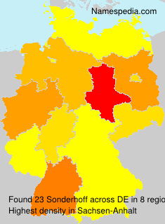 Surname Sonderhoff in Germany Surname Sonderhoff in Germany