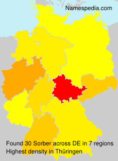 Surname Sorber in Germany Surname Sorber in Germany