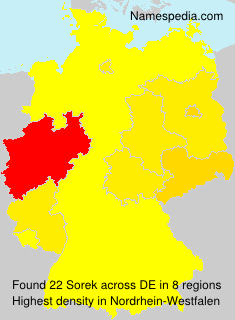 Surname Sorek in Germany Surname Sorek in Germany