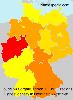 Surname Sorgalla in Germany Surname Sorgalla in Germany