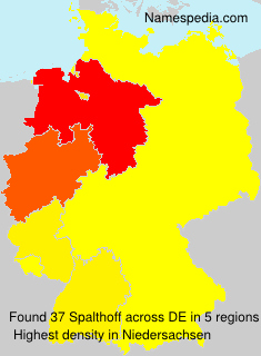 Surname Spalthoff in Germany Surname Spalthoff in Germany