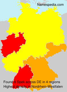 Surname Spek in Germany Surname Spek in Germany